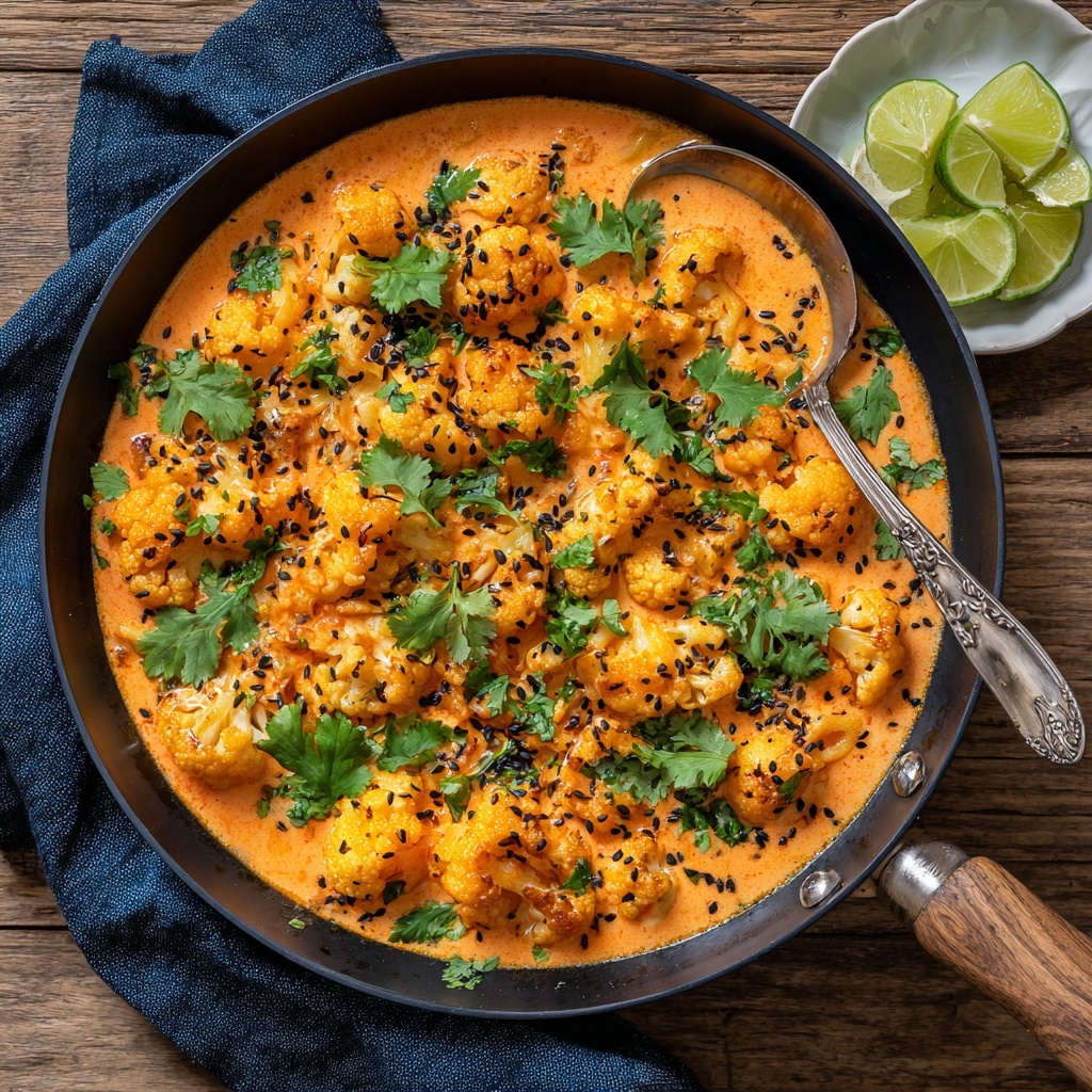 Spice-Roasted Cauliflower in Coconut Tomato Sauce with Lentils Recipe - Recipe Image
