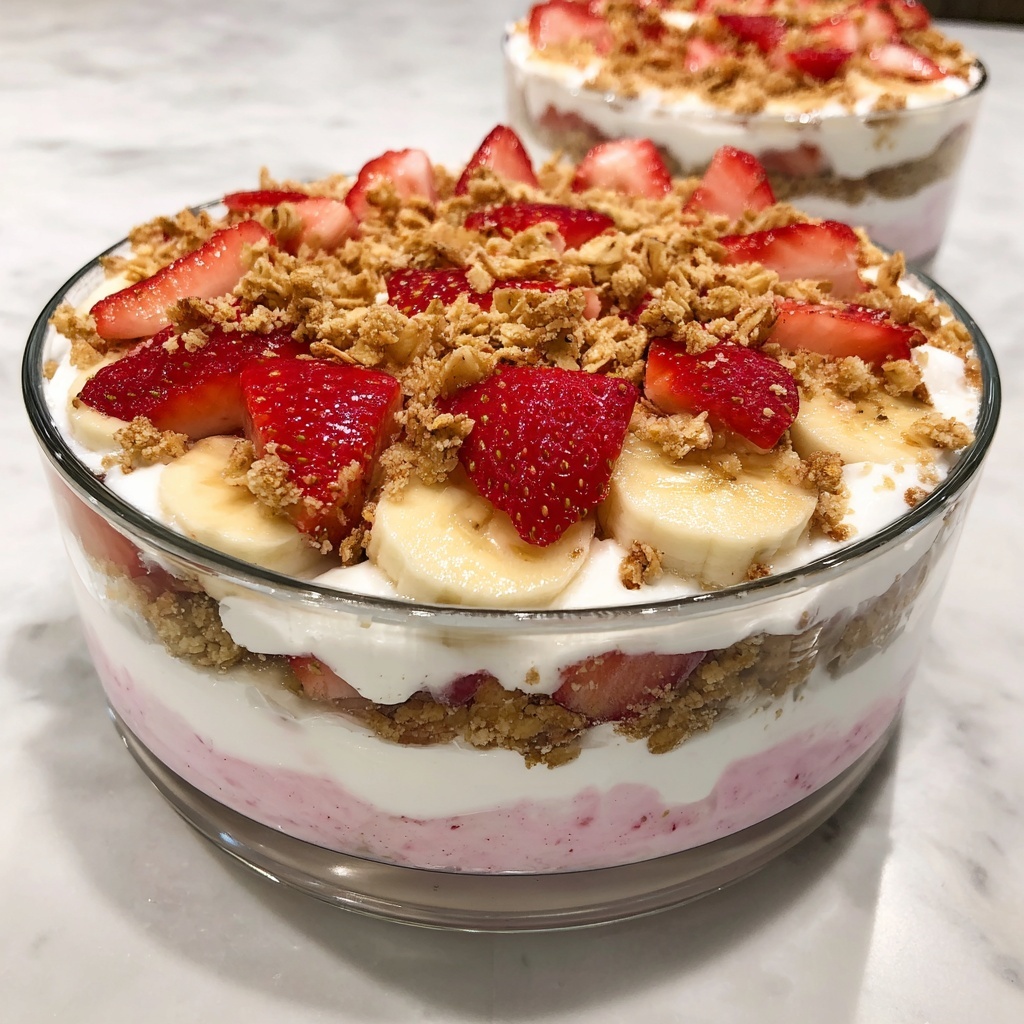 Strawberry Crunch Banana Pudding Recipe - Recipe Image