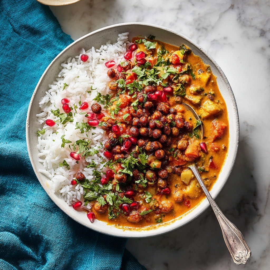 Sweet Potato Lentil Curry with Crispy Sesame Chickpeas Recipe - Recipe Image