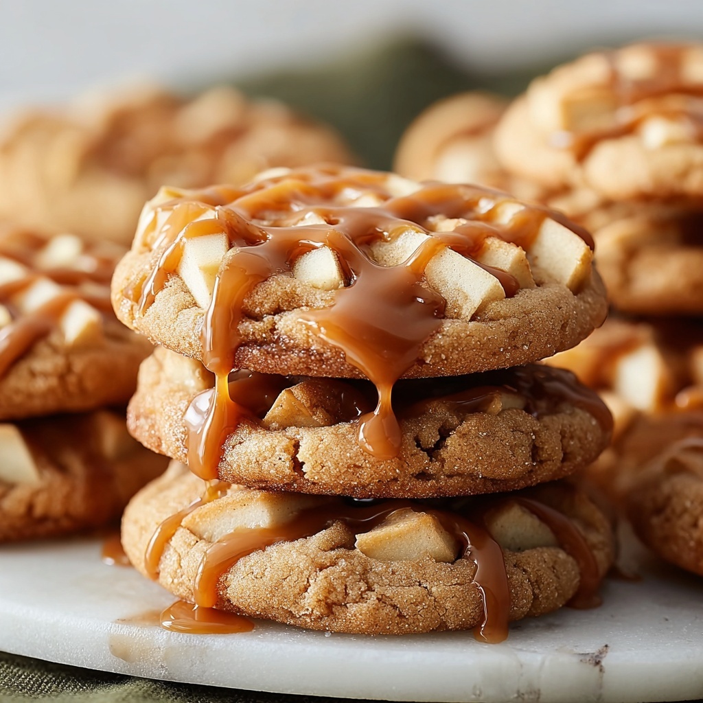 Caramel-Drizzled Apple Cinnamon Cookies Recipe - Recipe Image