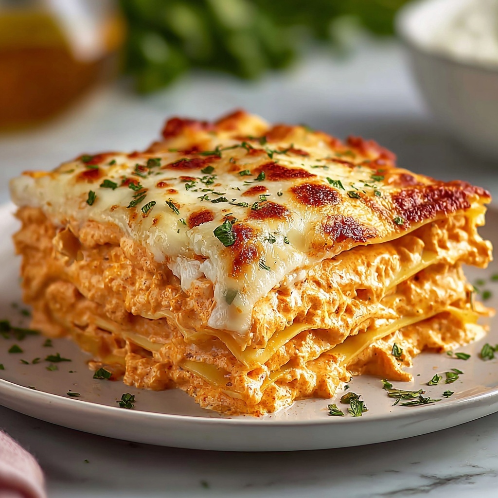Buffalo Chicken Lasagna: A Delicious Twist on a Classic Recipe - Recipe Image