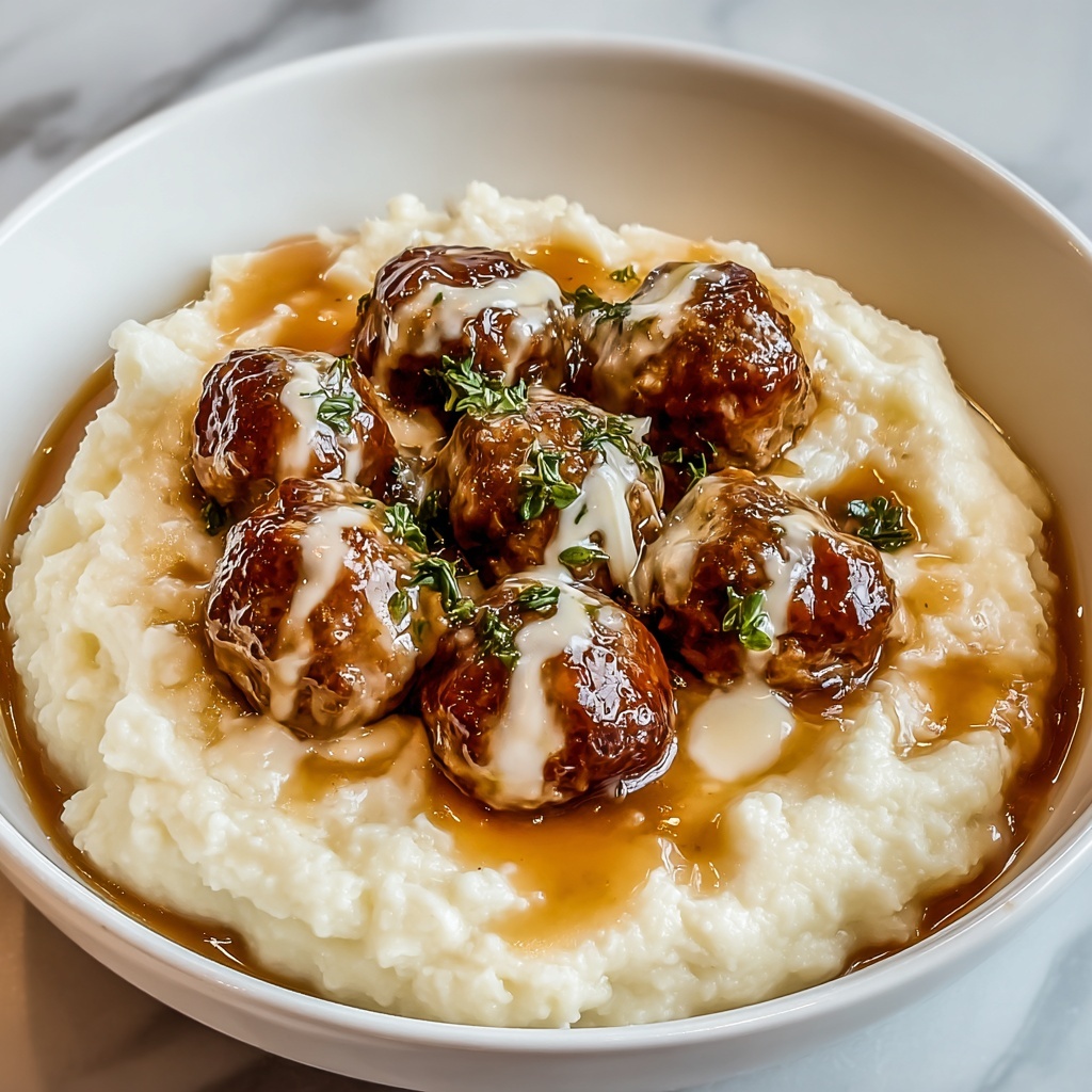 Crock Pot French Onion Meatballs Recipe - Recipe Image