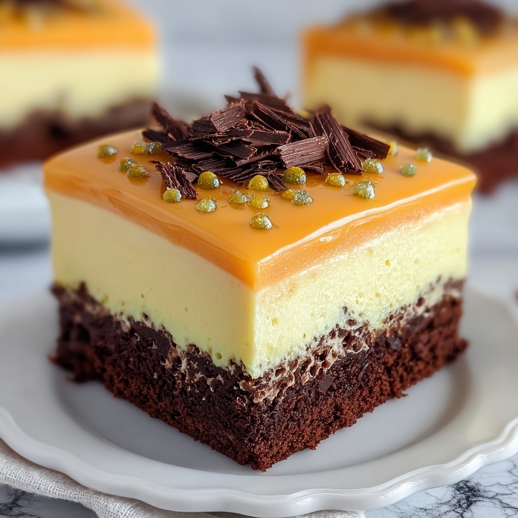 Secret Chocolate Cake with Passion Fruit Mousse Recipe - Recipe Image