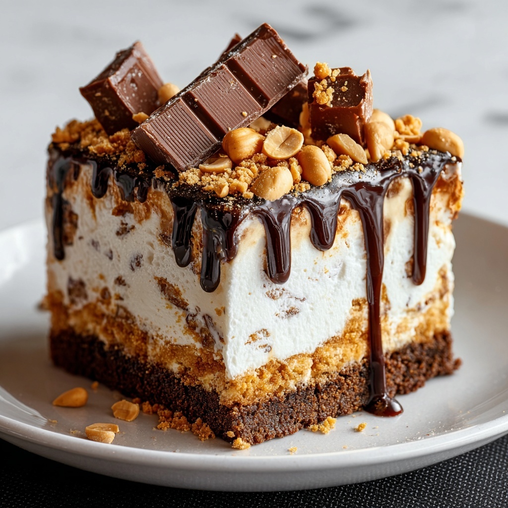 Butterfinger Candy Bar Poke Cake Recipe - Recipe Image