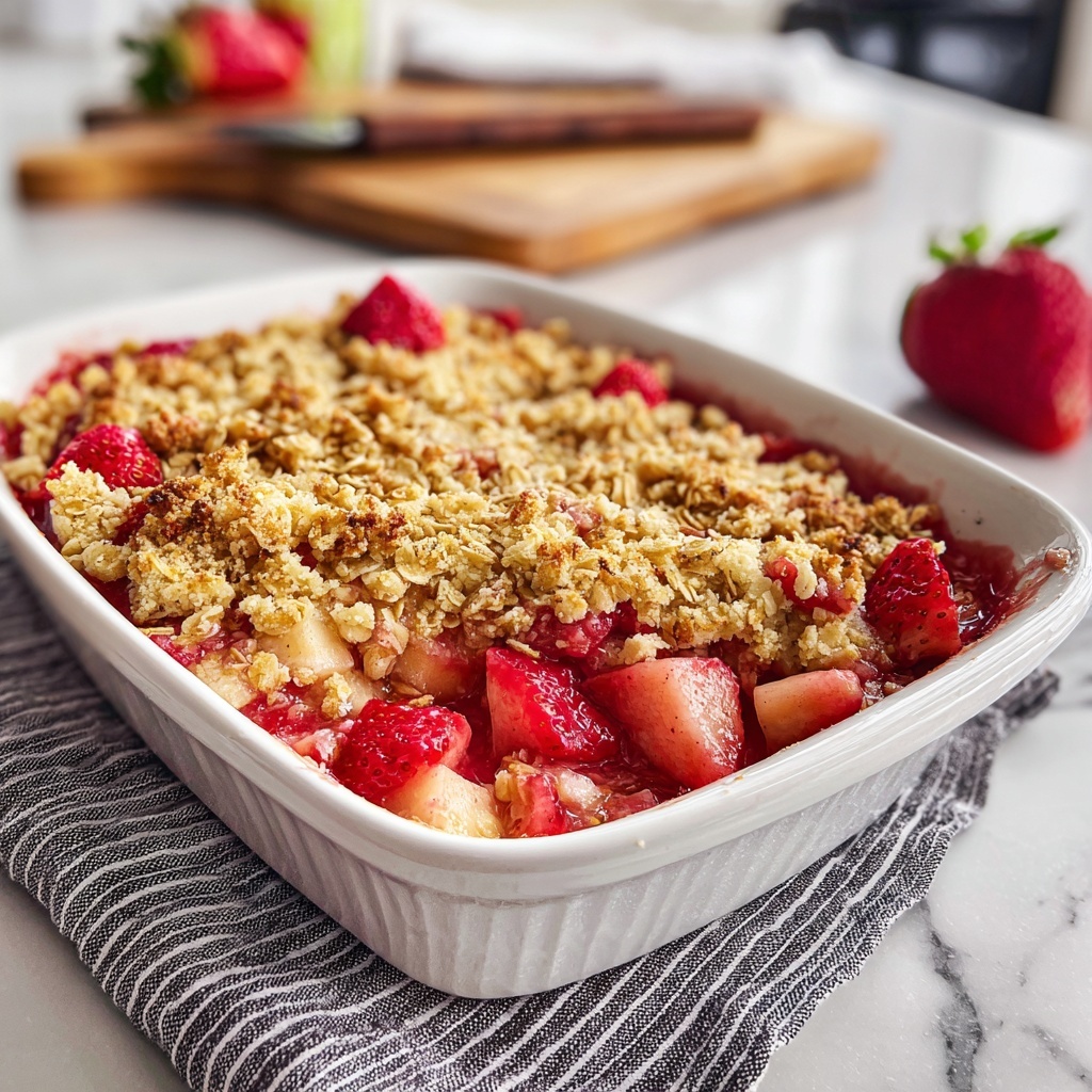Strawberry Rhubarb Crisp Recipe - Recipe Image