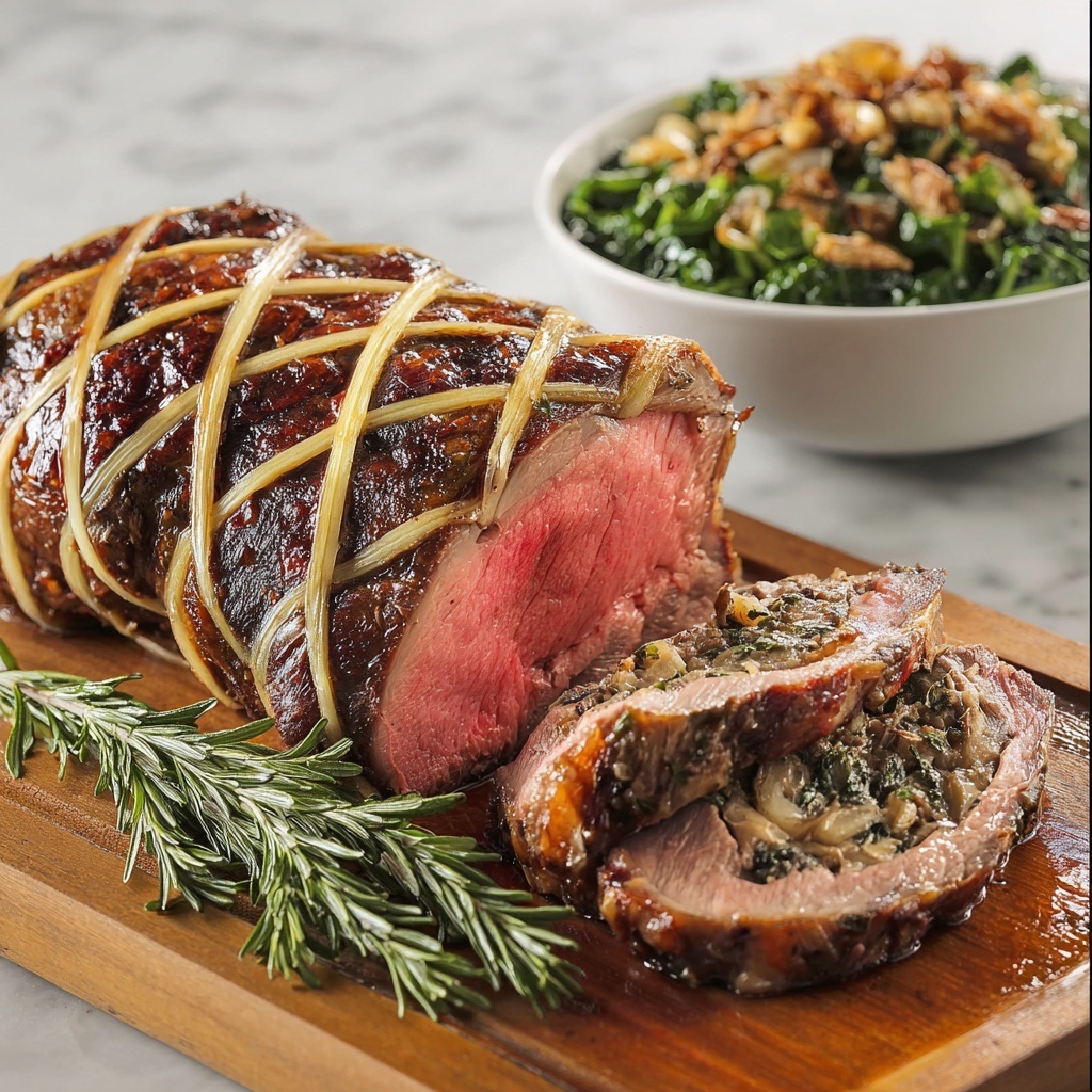 Baked Stuffed Flank Steak Recipe - Recipe Image