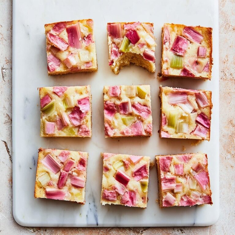 Rhubarb Custard Bars Recipe