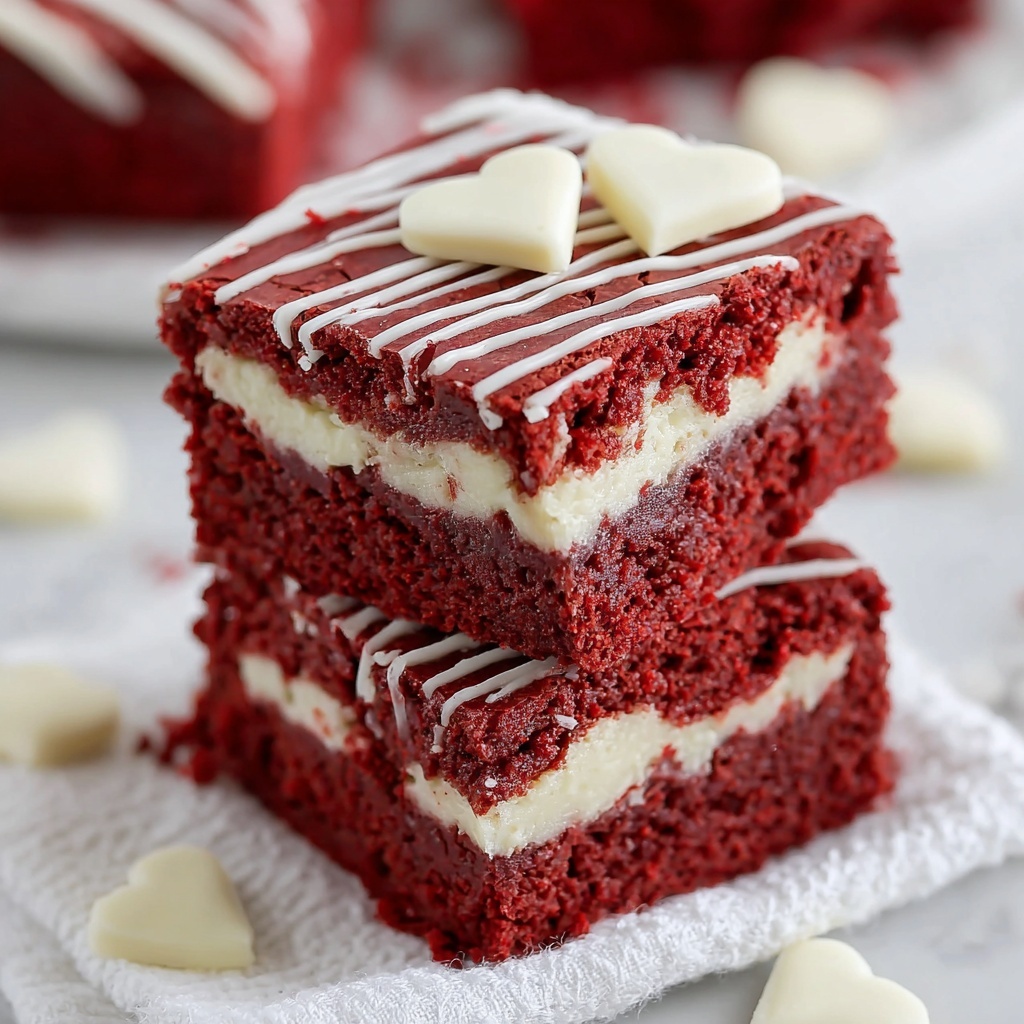 Red Velvet Brownies with White Chocolate Chips Recipe - Recipe Image