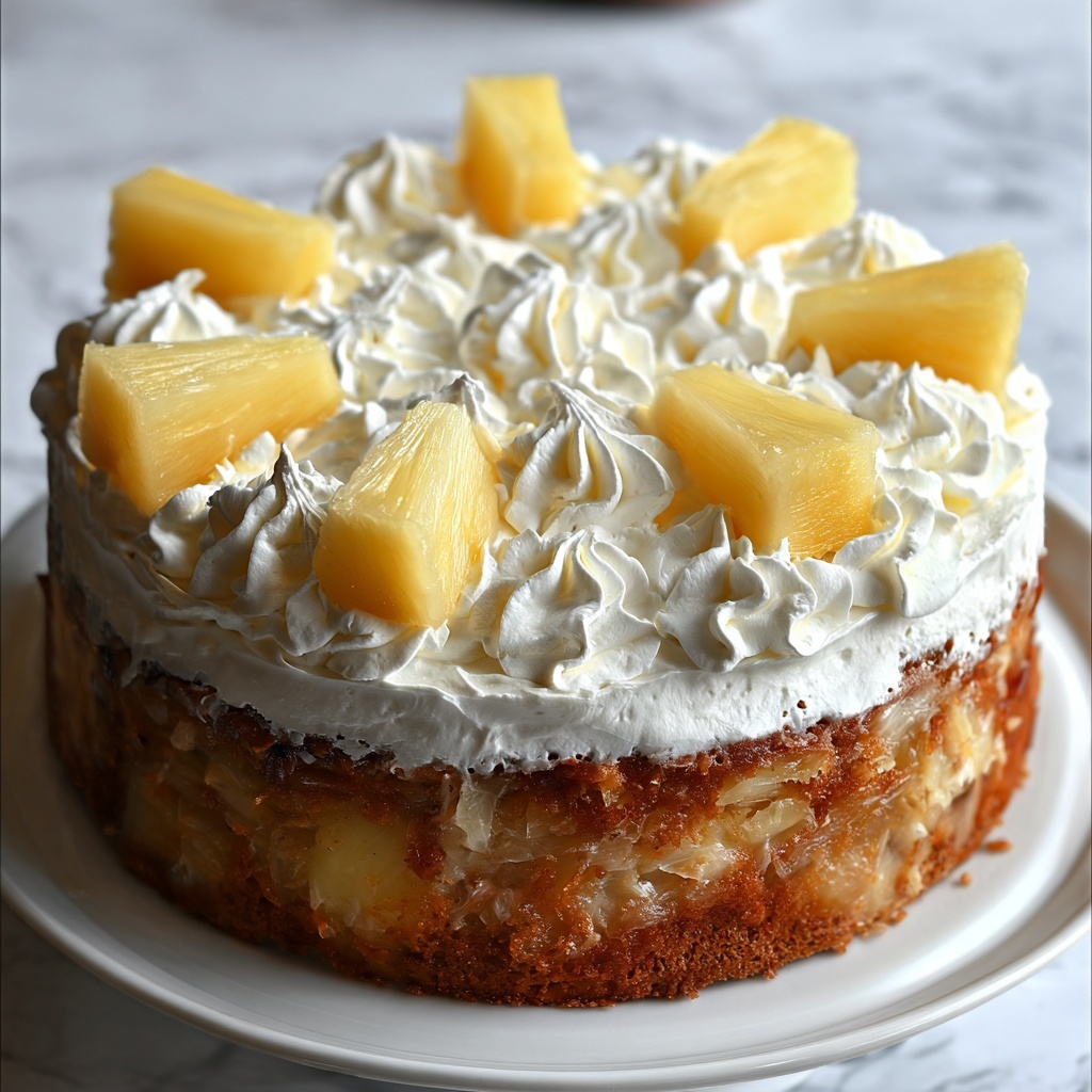 Pineapple Condensed Milk Cake Recipe - Recipe Image