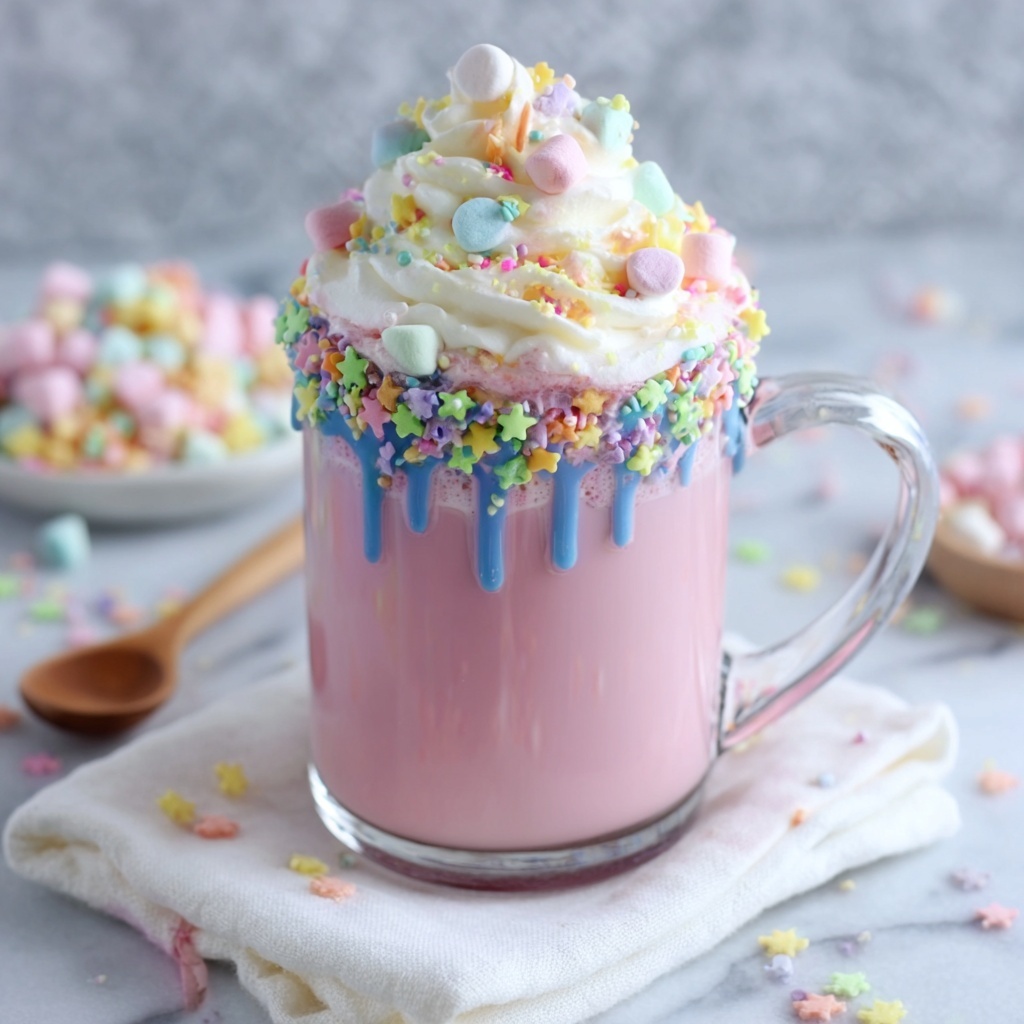 Unicorn Hot Chocolate Recipe - Recipe Image