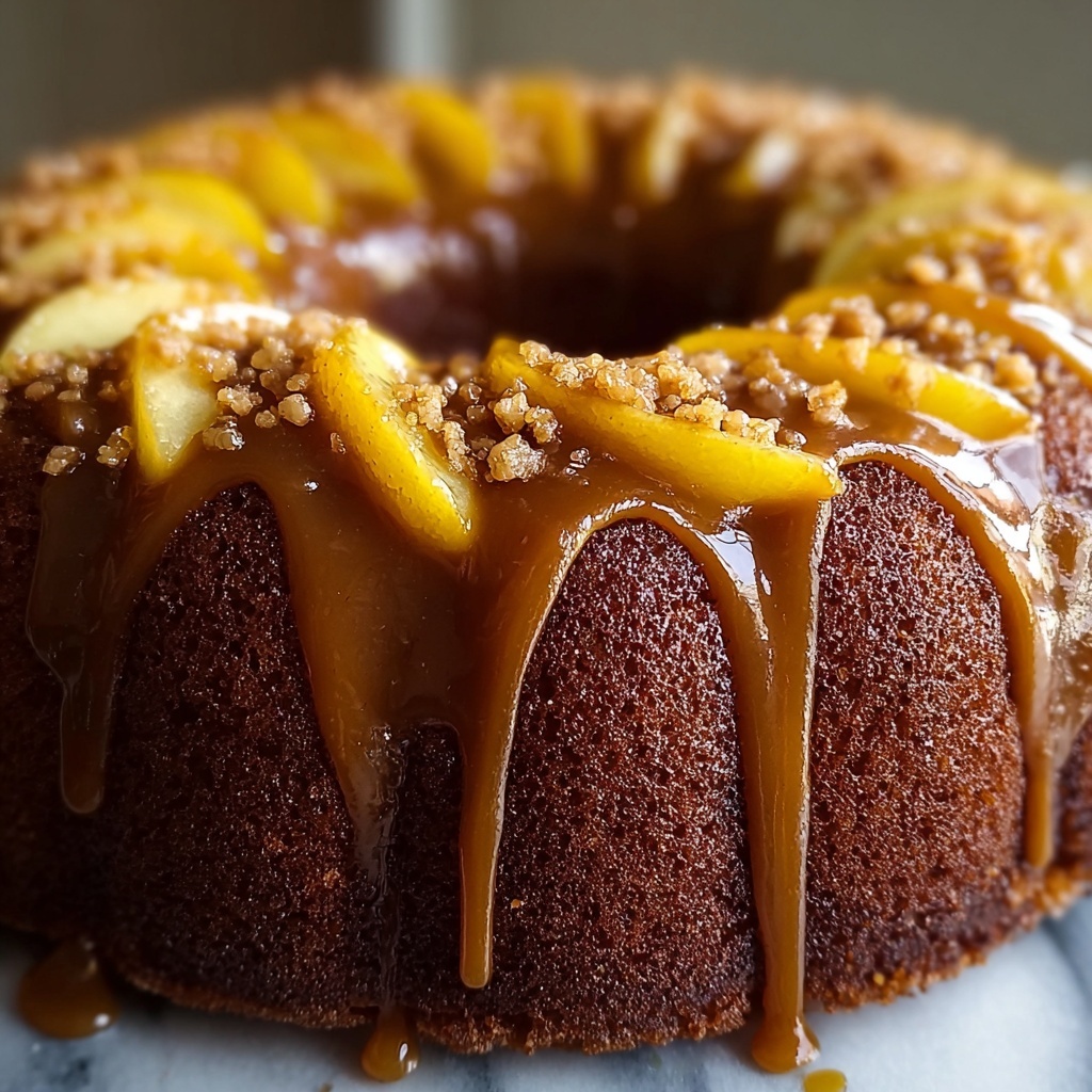 Caramelized Peach and Brown Sugar Pound Cake Recipe - Recipe Image