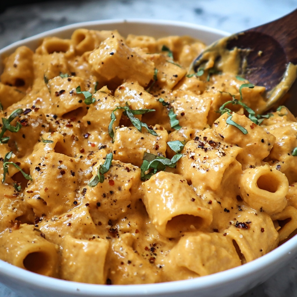 Radiatore Pasta in Creamy Garlic Parmesan Sauce Recipe - Recipe Image