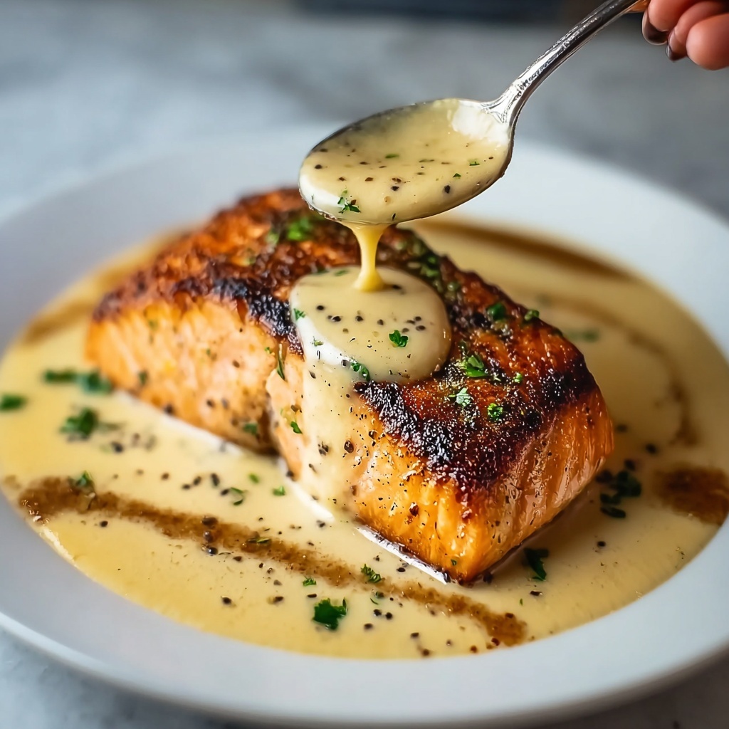 Blackened Salmon with Creamy Dijon Sauce Recipe - Recipe Image