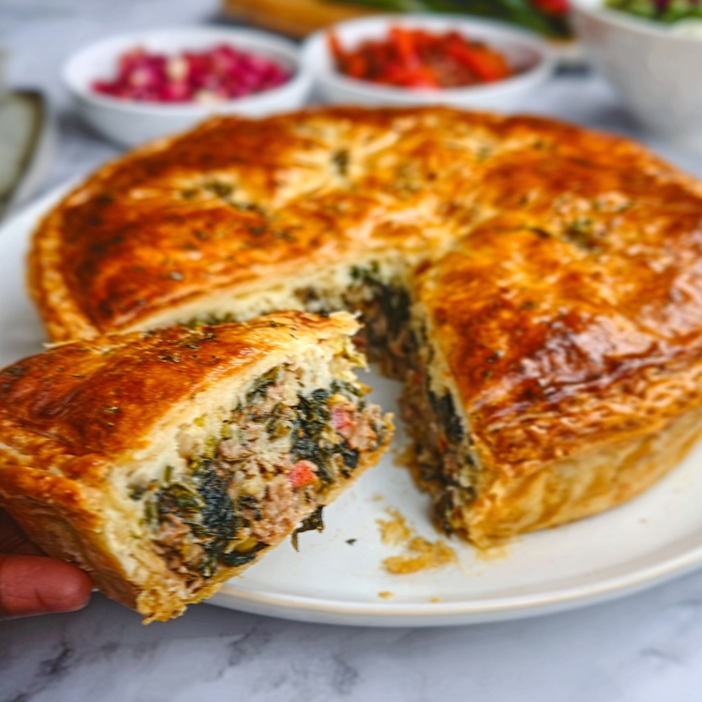 Three-Meat Italian Pie Recipe - Recipe Image