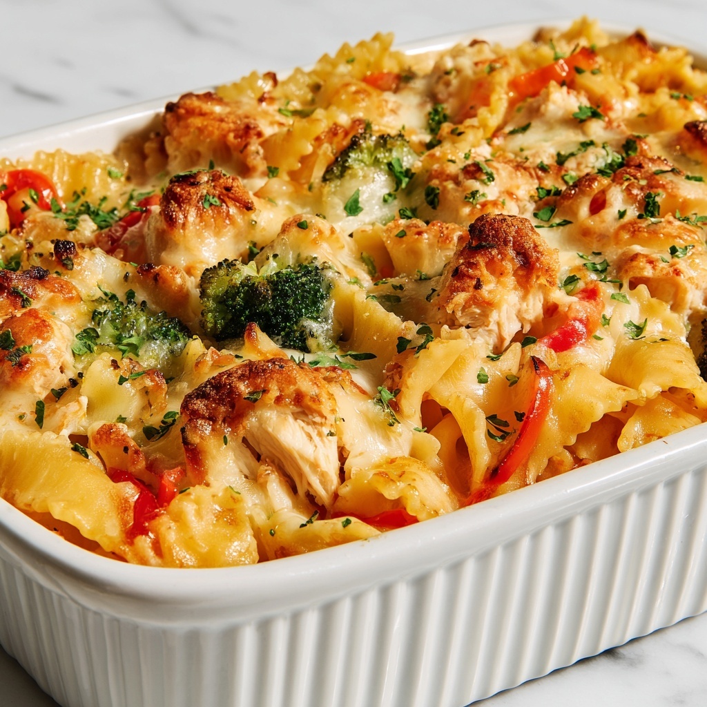 Cajun Cream Cheese Chicken Pasta Bake Recipe - Recipe Image