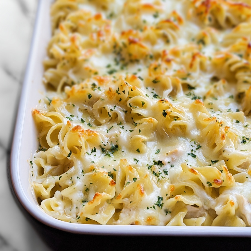 Cheesy Chicken Noodle Casserole Recipe - Recipe Image