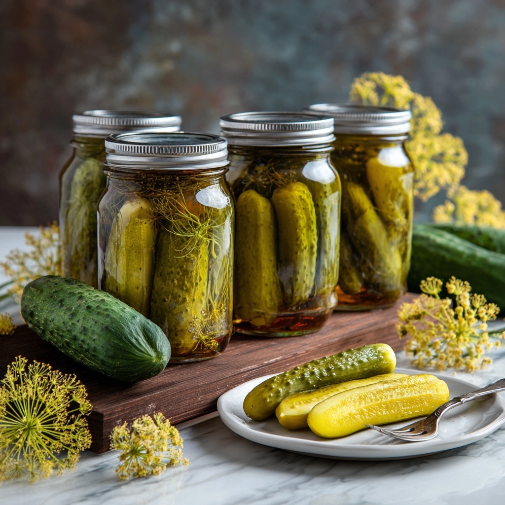 Traditional Kosher Dill Pickles Recipe - Recipe Image