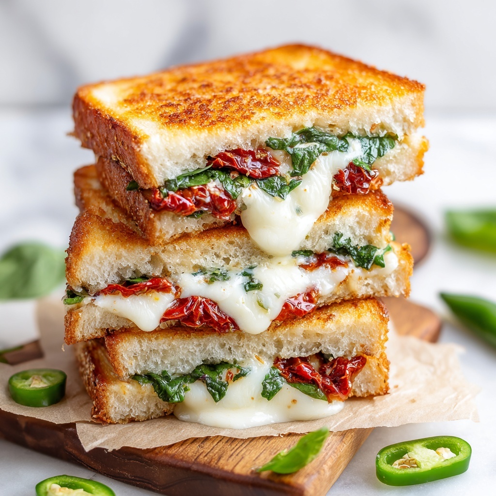 Feta Grilled Cheese Sandwich with Spinach Recipe - Recipe Image