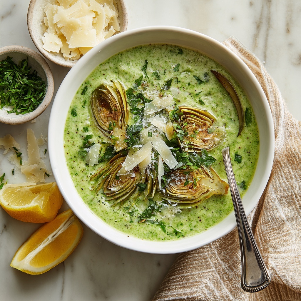 Creamy Spinach and Artichoke Soup Recipe - Recipe Image