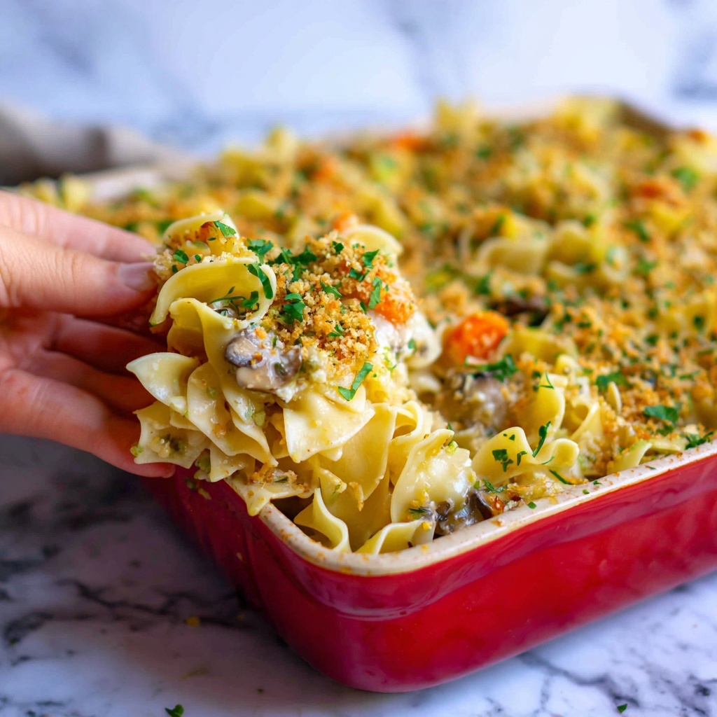 Old-Fashioned Chicken and Noodles Casserole Recipe - Recipe Image