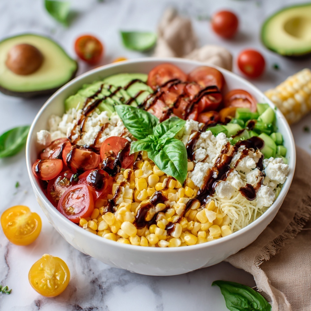 Fresh Corn and Tomato Caprese Salad Recipe - Recipe Image