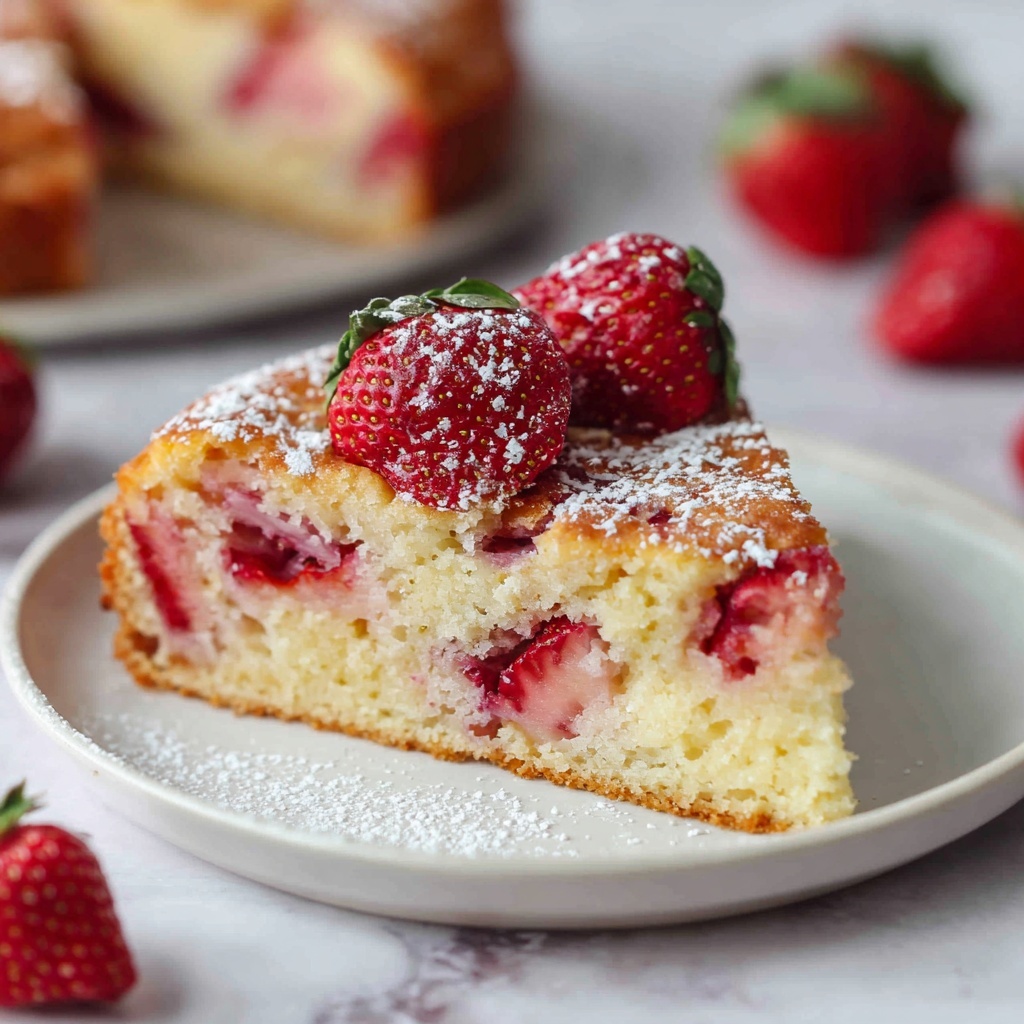 French Strawberry Cake Recipe - Recipe Image