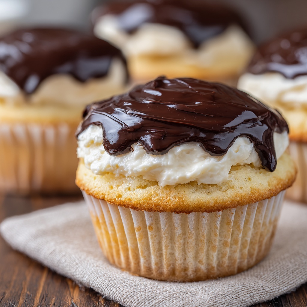 Daddy's Boston Cream Cupcakes Recipe - Recipe Image