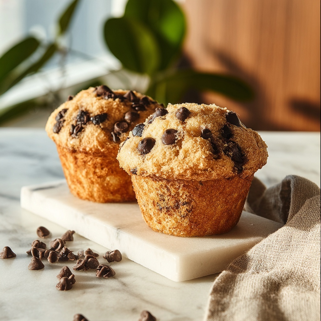 Vegan Chocolate Chip Muffins Recipe - Recipe Image