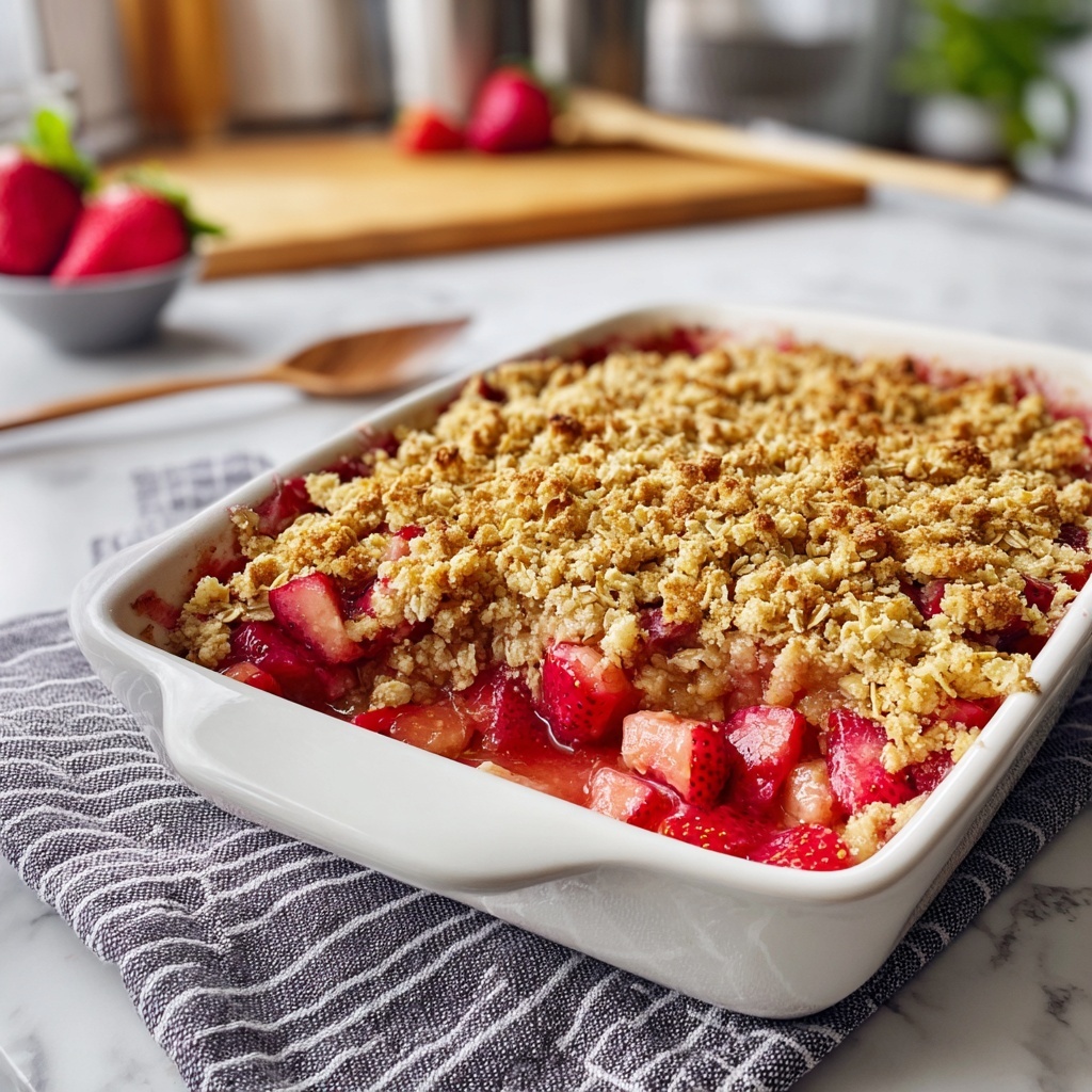 Strawberry Rhubarb Crisp Recipe - Recipe Image