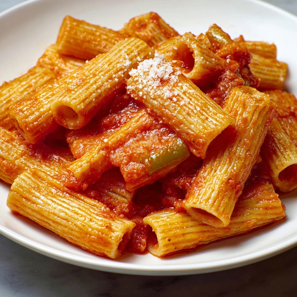 Delicious Spicy Rigatoni Pasta Recipe - Recipe Image