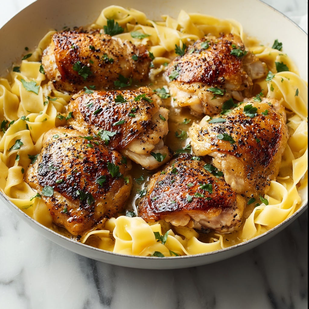 One-Pan Chicken with Buttered Noodles Recipe - Recipe Image