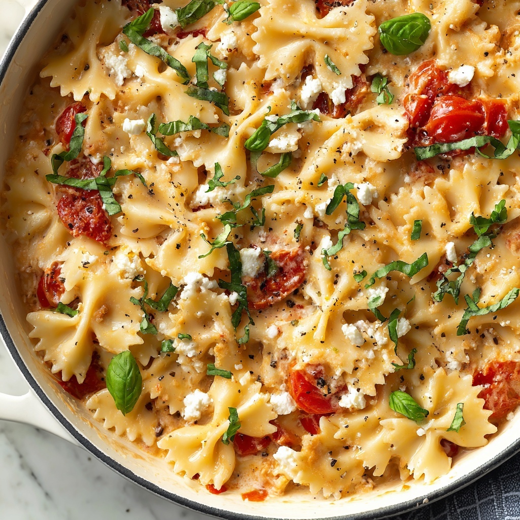 Baked Feta Pasta with Roasted Tomatoes and Fresh Herbs Recipe - Recipe Image