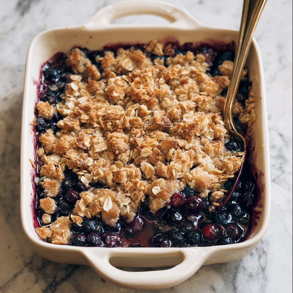Blueberry Baked Oatmeal Crisp Recipe - Recipe Image