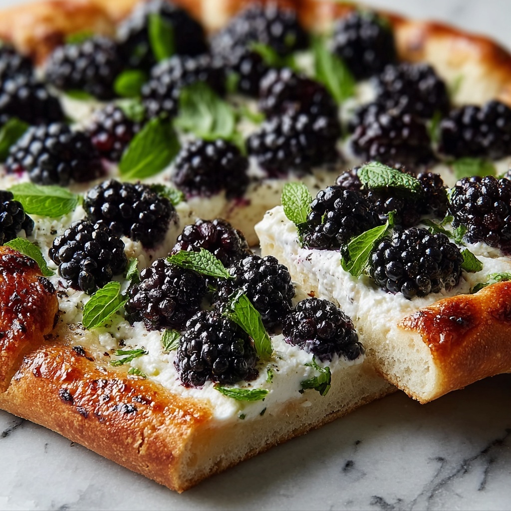 Blackberry Basil Ricotta Pizza Recipe - Recipe Image