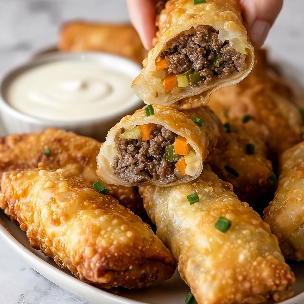 Philly Cheesesteak Egg Rolls Recipe - Recipe Image