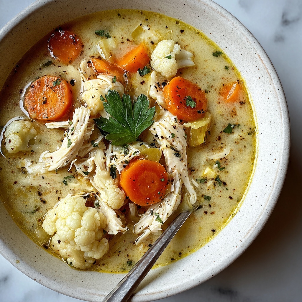 Anti-Inflammatory Cauliflower Chicken Soup Recipe - Recipe Image