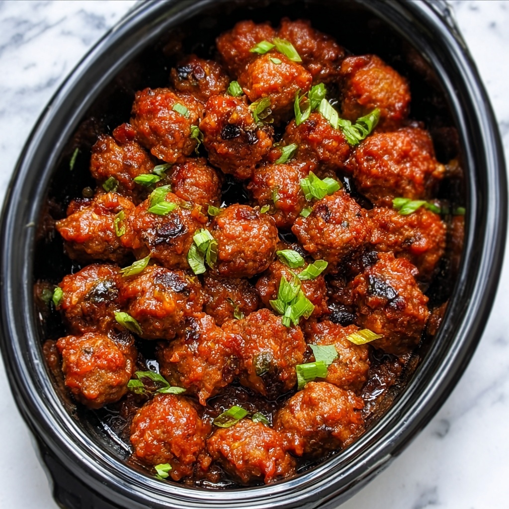 Slow Cooker Sweet & Savory Meatballs Recipe - Recipe Image