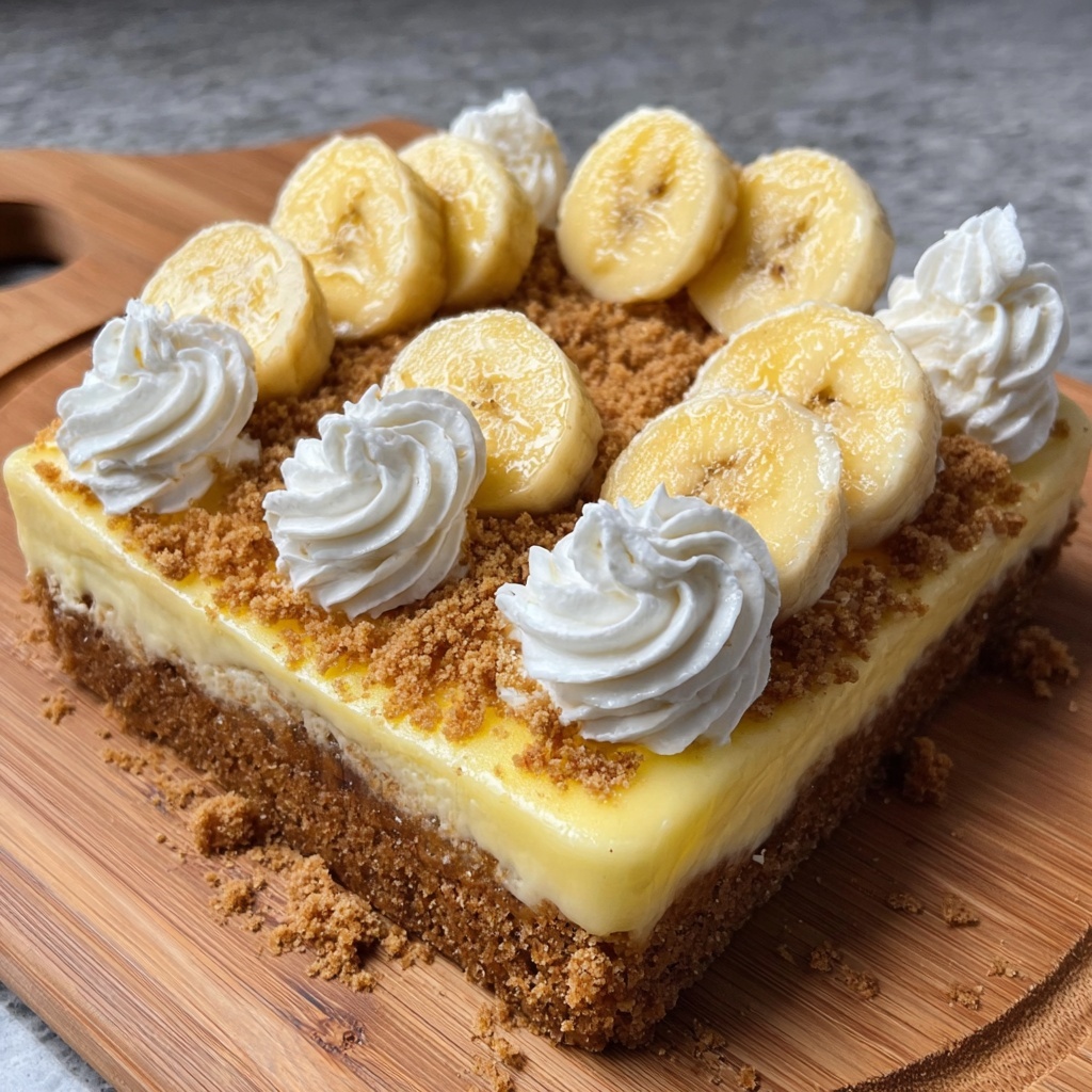 Banana Pudding Cheesecake Squares Recipe - Recipe Image