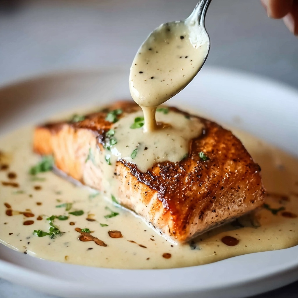 Blackened Salmon with Creamy Dijon Sauce Recipe - Recipe Image
