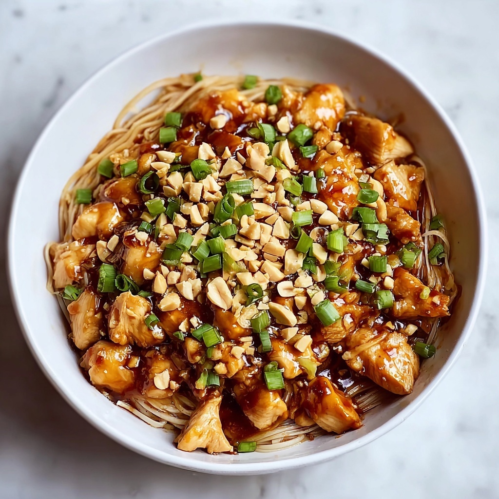Spicy Kung Pao Chicken Noodles Recipe - Recipe Image