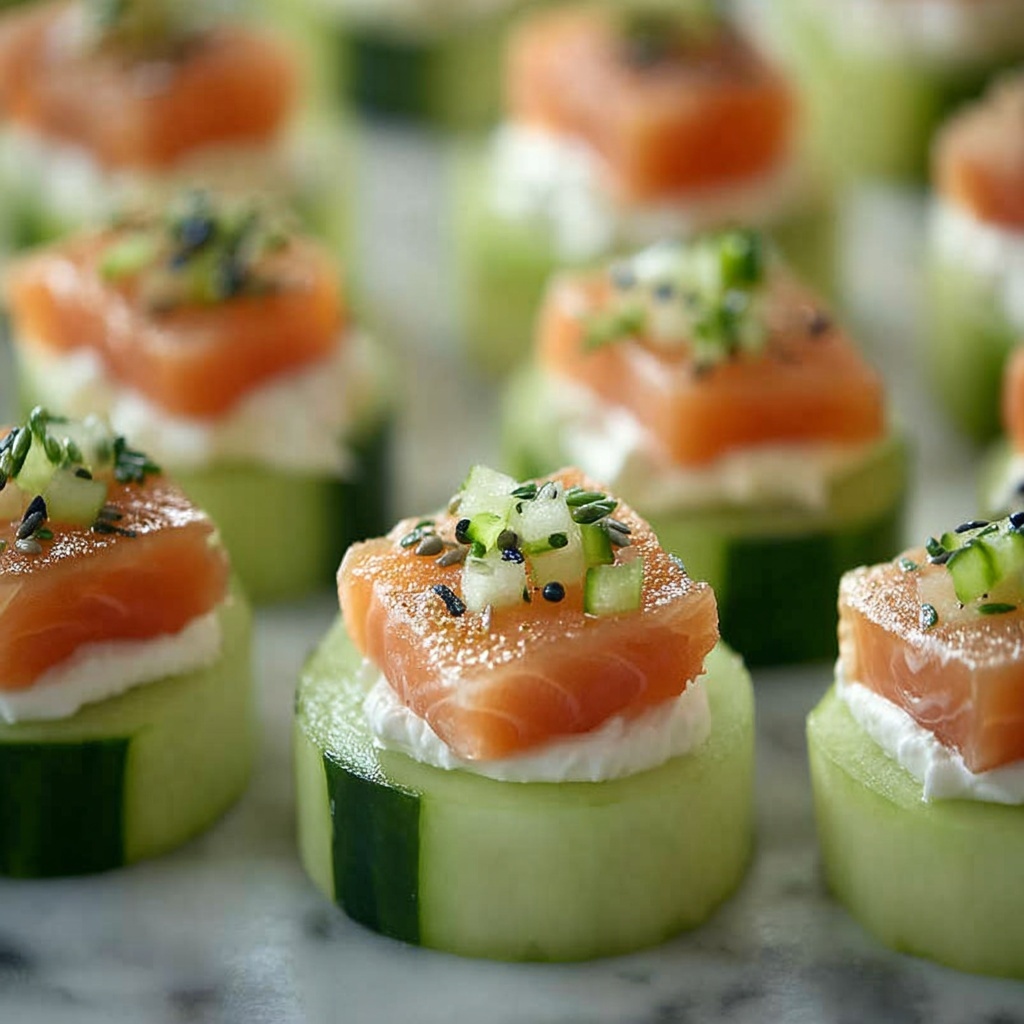 Cucumber Smoked Salmon Bites Recipe - Recipe Image