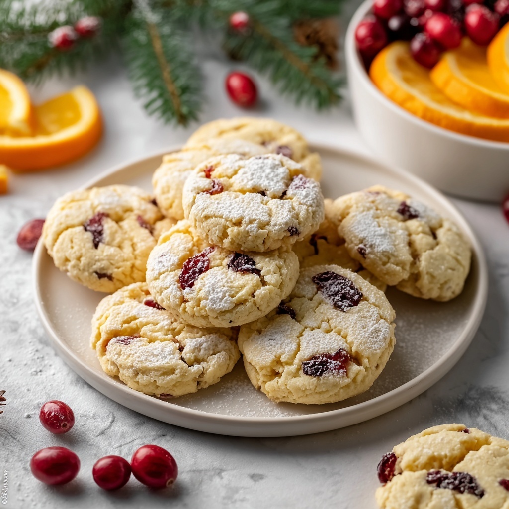 Cranberry Orange Shortbread Cookies Recipe - Recipe Image