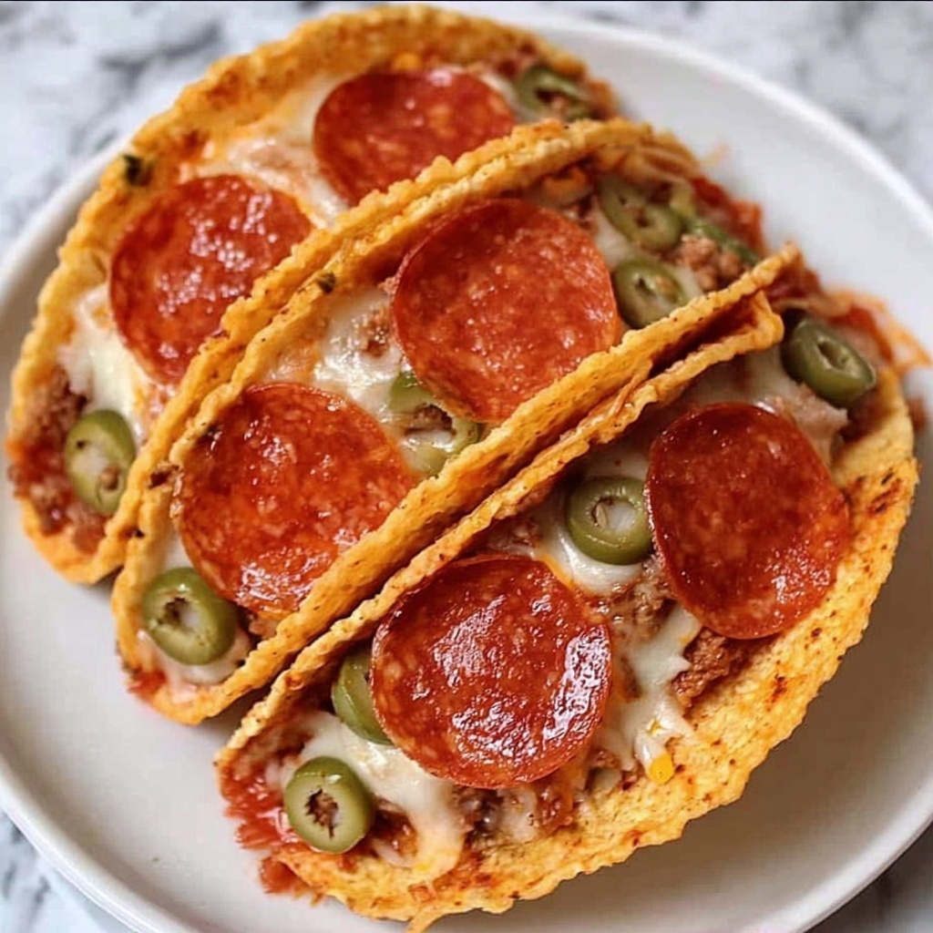 Pepperoni Pizza Tacos Recipe - Recipe Image