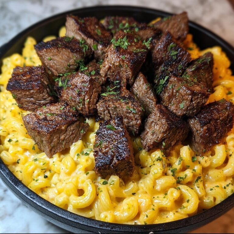 Garlic Butter Steak Mac and Cheese Recipe