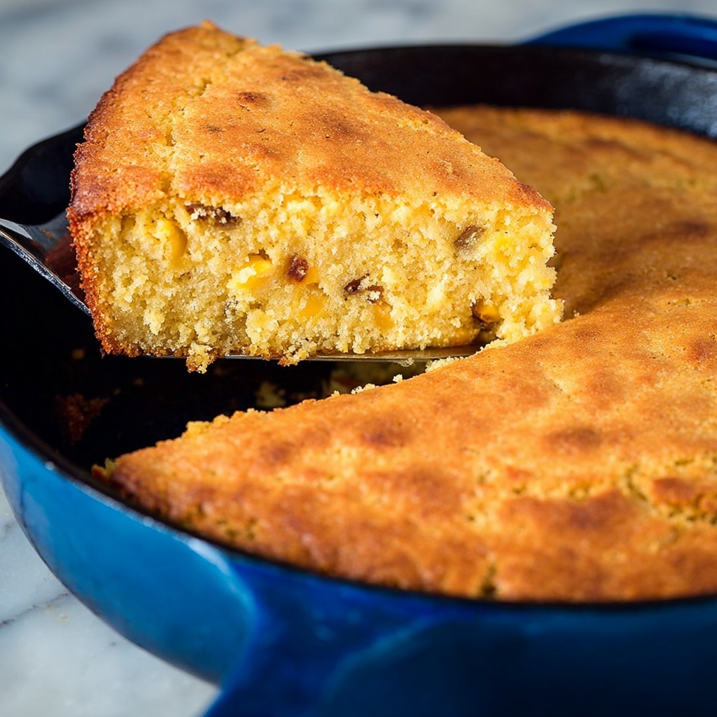Loaded Cheddar Cornbread with Bacon, Corn, and Green Onions Recipe - Recipe Image