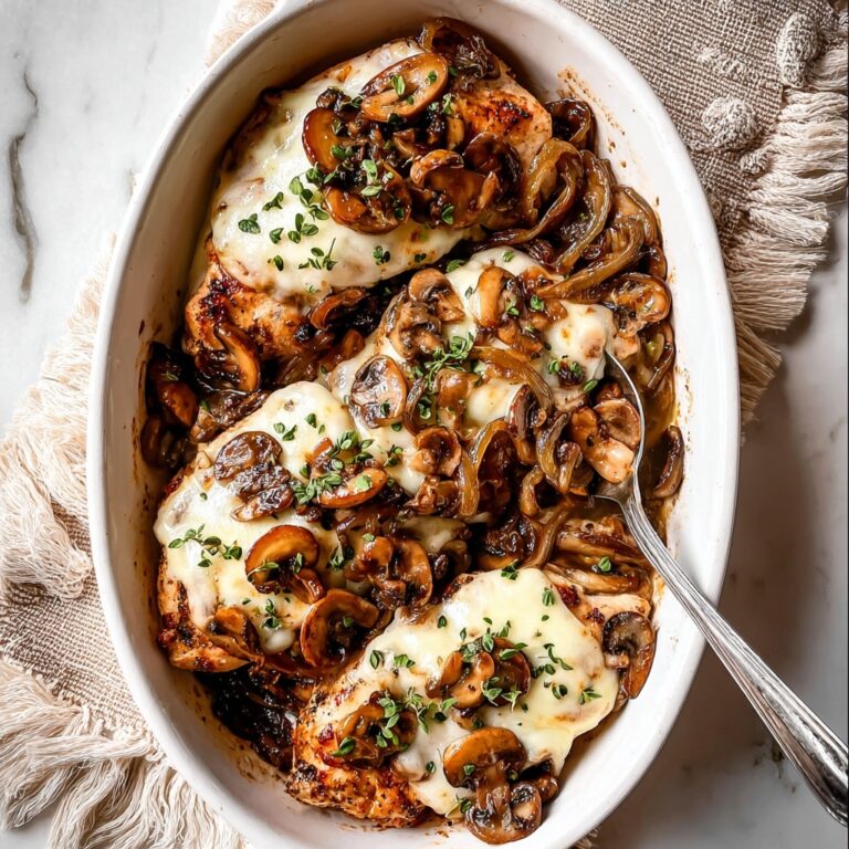 Baked Chicken with Mushrooms and Mozzarella Recipe