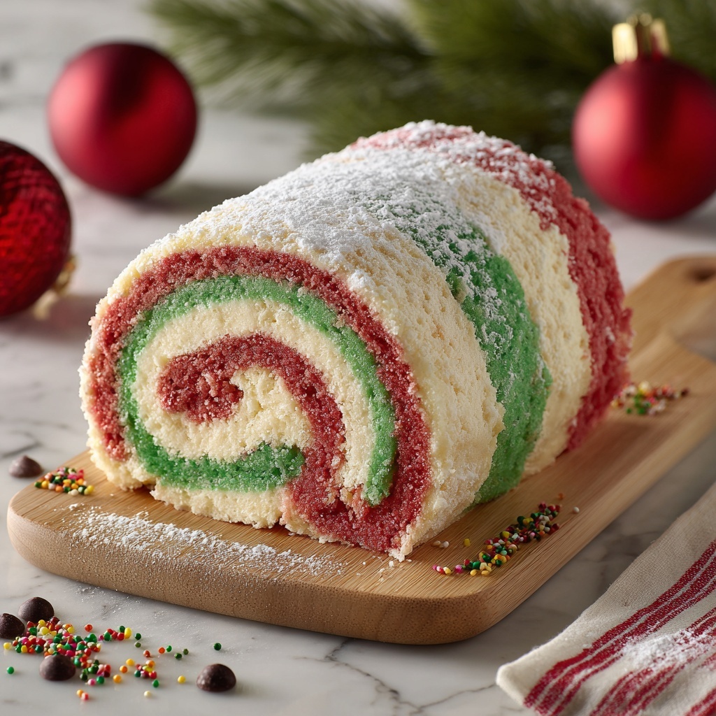 Christmas Cake Roll Recipe - Recipe Image
