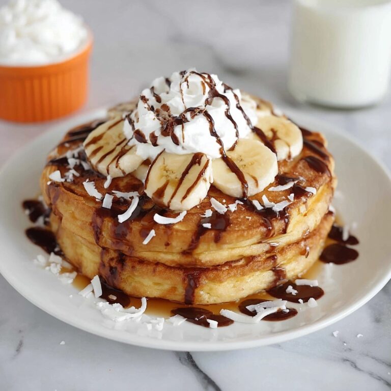 Caramelized Coconut Banana Bread Waffle French Toast Recipe