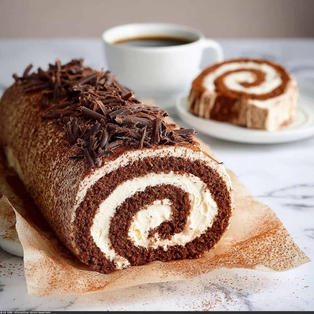Tiramisu Swiss Roll Recipe - Recipe Image
