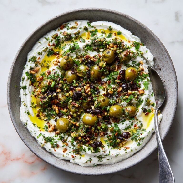 Ricotta with Crushed Olives, Almonds, and Lemon Recipe